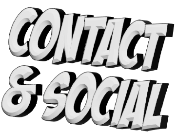 Contact and social graphic